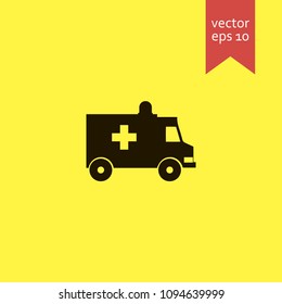ambulance. ambulance icon. sign design. Vector EPS 10.
