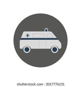 Icono de ambulancia. Firma para el diseño. Vector.