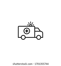 ambulance icon, ambulance sign and symbol vector design