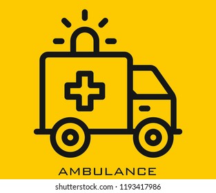 Ambulance icon signs