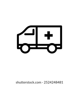 ambulance icon simple design illustration logo