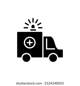 ambulance icon simple design illustration logo