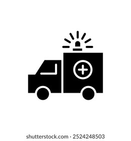 ambulance icon simple design illustration logo