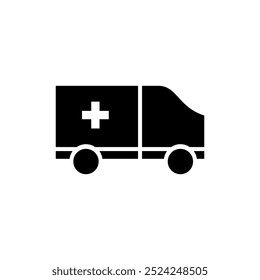 ambulance icon simple design illustration logo