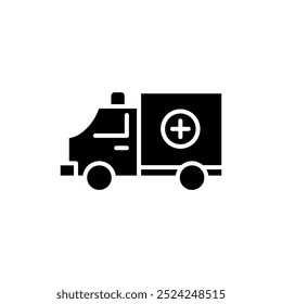 ambulance icon simple design illustration logo