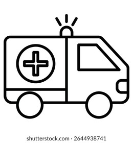 Ambulance icon simple flat icon vector symbol