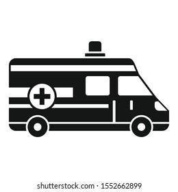 Ambulance icon. Simple illustration of ambulance vector icon for web design isolated on white background
