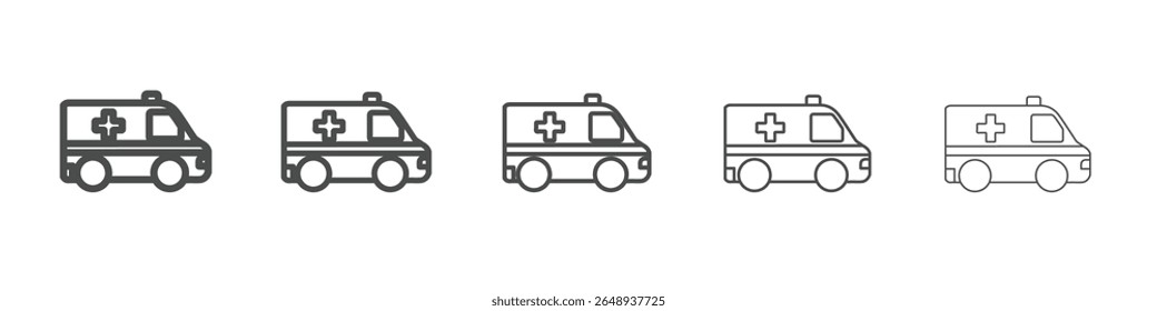 ambulance icon simple isolated vector sign