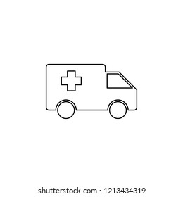 Ambulance icon. Simple outline vector of medicine set for UI and UX, website or mobile application