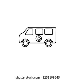 Ambulance icon. Simple outline vector of Medicine  set for UI and UX, website or mobile application
