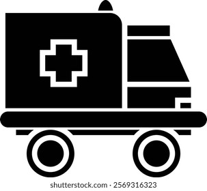 Ambulance Icon,  Simple Icon Vector Design, best used for presentation, application, web and banner	