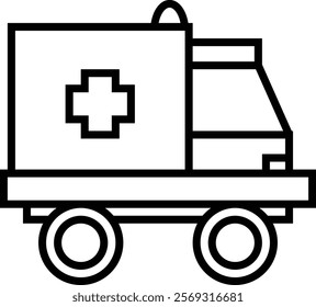 Ambulance Icon,  Simple Icon Vector Design, best used for presentation, application, web and banner	