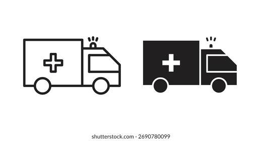 Ambulance icon simple vector symbol