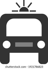 Icono de ambulancia. Un icono sencillo para el diseño web. Ilustración vectorial aislada en un fondo blanco.