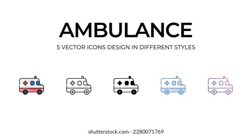 Icono de ambulancia. Adecuado para diseño de páginas Web, aplicaciones móviles, UI, UX y GUI.