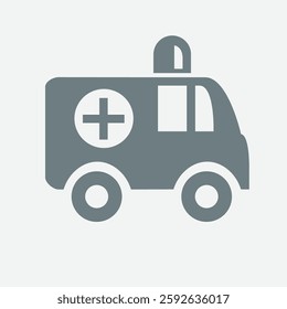 Ambulance icon, symbolizing emergency services, healthcare, and urgent medical assistance.