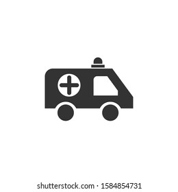 Ambulance icon template color editable. Ambulance symbol vector sign isolated on white background.