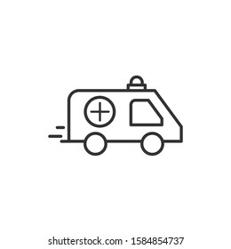 Ambulance icon template color editable. Ambulance symbol vector sign isolated on white background.