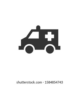 Ambulance icon template color editable. Ambulance symbol vector sign isolated on white background.