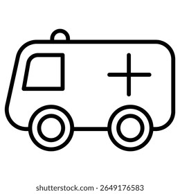 Ambulance icon Thin line vector design