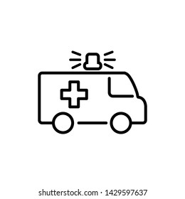 ambulance icon  trendy flat design