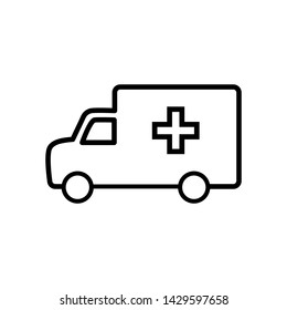 ambulance icon  trendy flat design