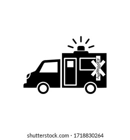 Ambulance icon in trendy flat design