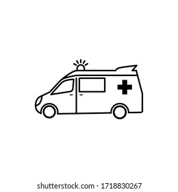 Ambulance icon in trendy flat design