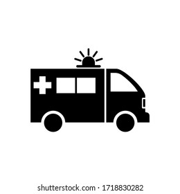 Ambulance icon in trendy flat design
