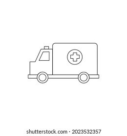 ambulance icon trendy flat design