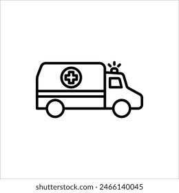ambulance icon trendy flat design. vector illustration for web design.
