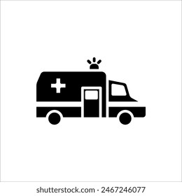 ambulance icon trendy flat design. vector illustration for web design.