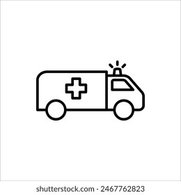 ambulancia icono diseño plano de moda. Ilustración vectorial para el Diseño web.