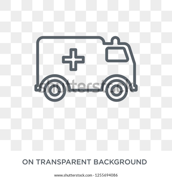 Ambulance icon. Trendy flat\
vector Ambulance icon on transparent background from Health and\
Medical collection. High quality filled Ambulance symbol use for\
web and mobile