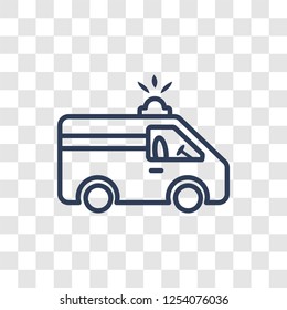 Ambulance icon. Trendy linear Ambulance logo concept on transparent background from Health and Medical collection