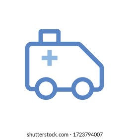 Ambulance icon in trendy outline style design. Ambulance icon for website design, logo, app, and ui. Editable vector stroke. EPS 10.