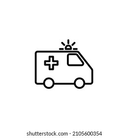 Ambulance icon. ambulance truck sign and symbol. ambulance car