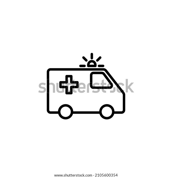 Ambulance icon. ambulance truck sign and symbol.\
ambulance car