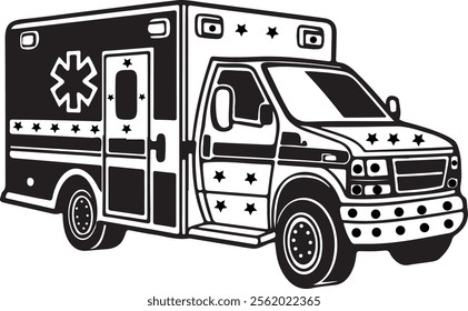 Ambulance icon . ambulance truck icon vector. ambulance car