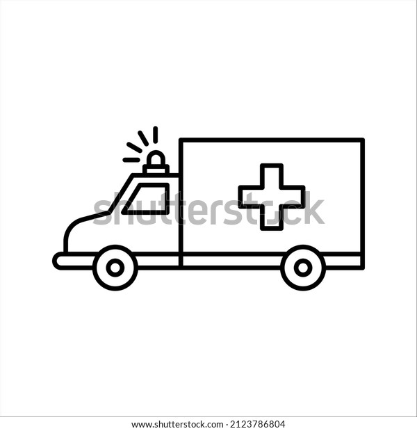 Ambulance icon. ambulance truck icon vector\
illustration on white\
background