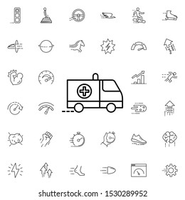 Ambulance icon. Universal set of speed for website design and development, app development