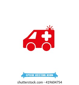 Ambulance icon vector.