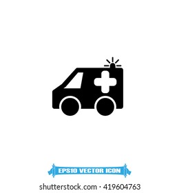 Ambulance icon vector.