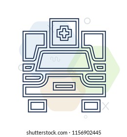 Ambulance icon vector can be used as png, Ambulance