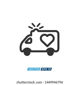 Ambulance Icon Vector Design Illustration 
