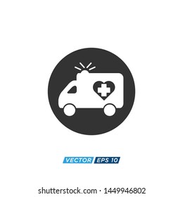 Ambulance Icon Vector Design Illustration 