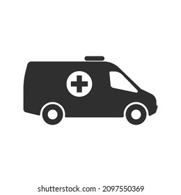 Ambulance icon vector design inspiration on white background.
