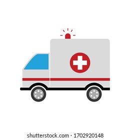 Ambulance icon. Vector design isolated on white background.