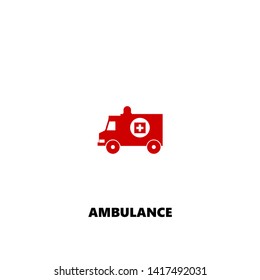 ambulance icon. ambulance vector design. sign design. red color