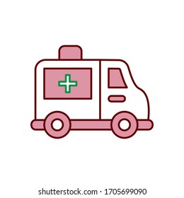 Ambulance icon vector design template